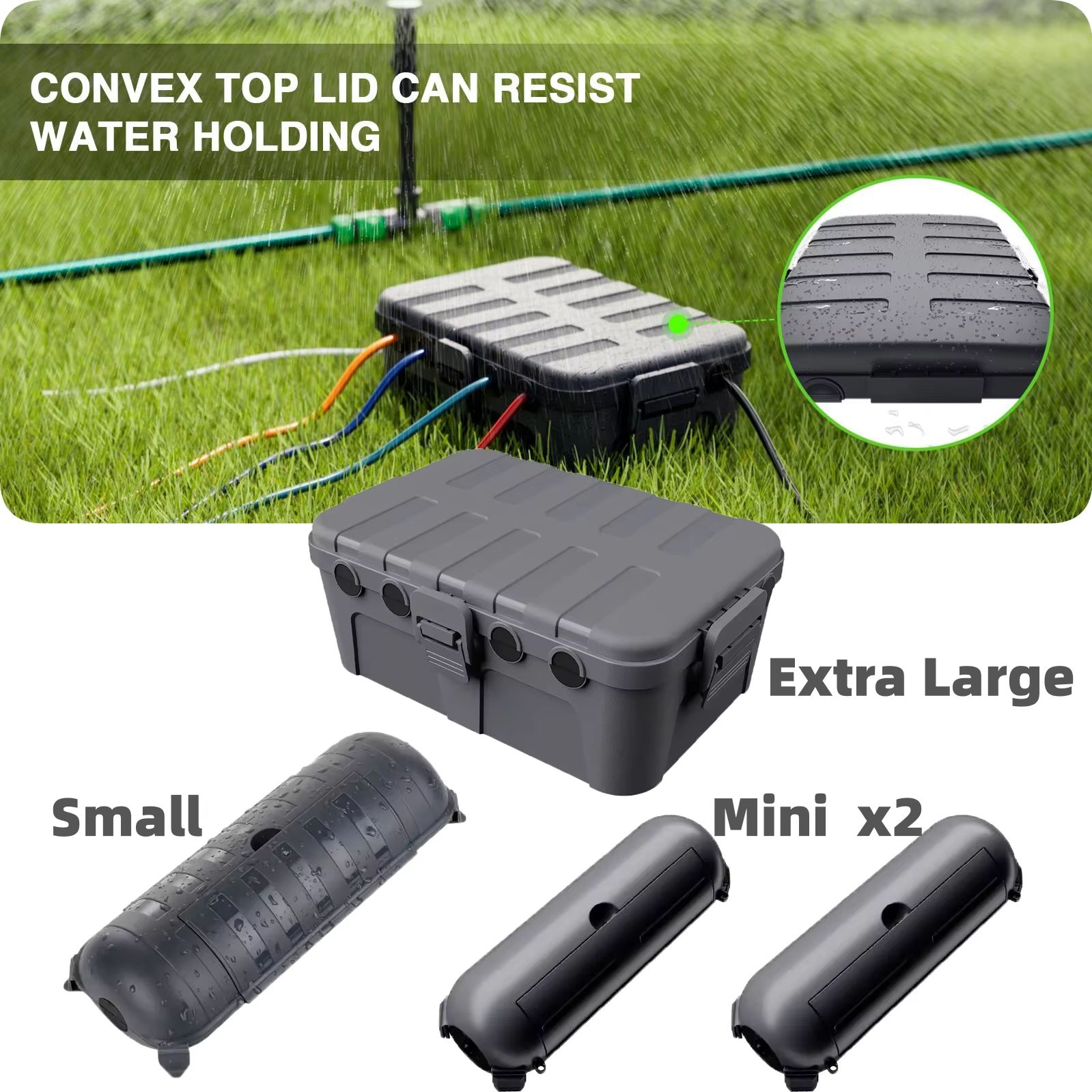 Outdoor Power Supply Box - Large Weatherproof Outdoor Electrical Box Cable