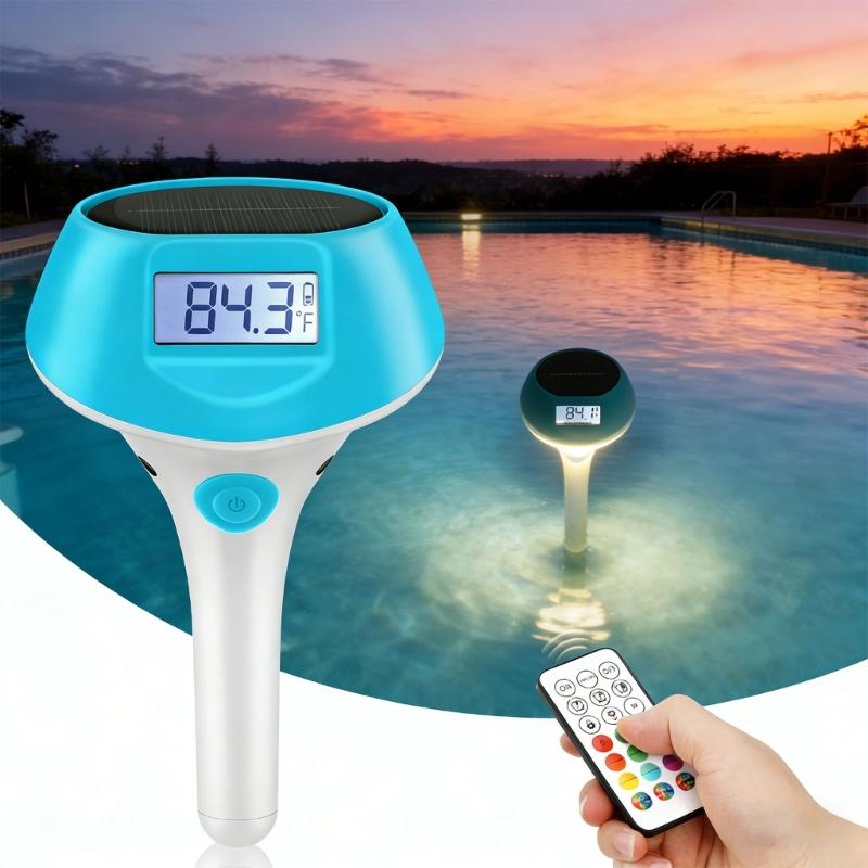 Outdoor Power For Hot Tub - Solar Powered Pool Thermograph with/no Light
