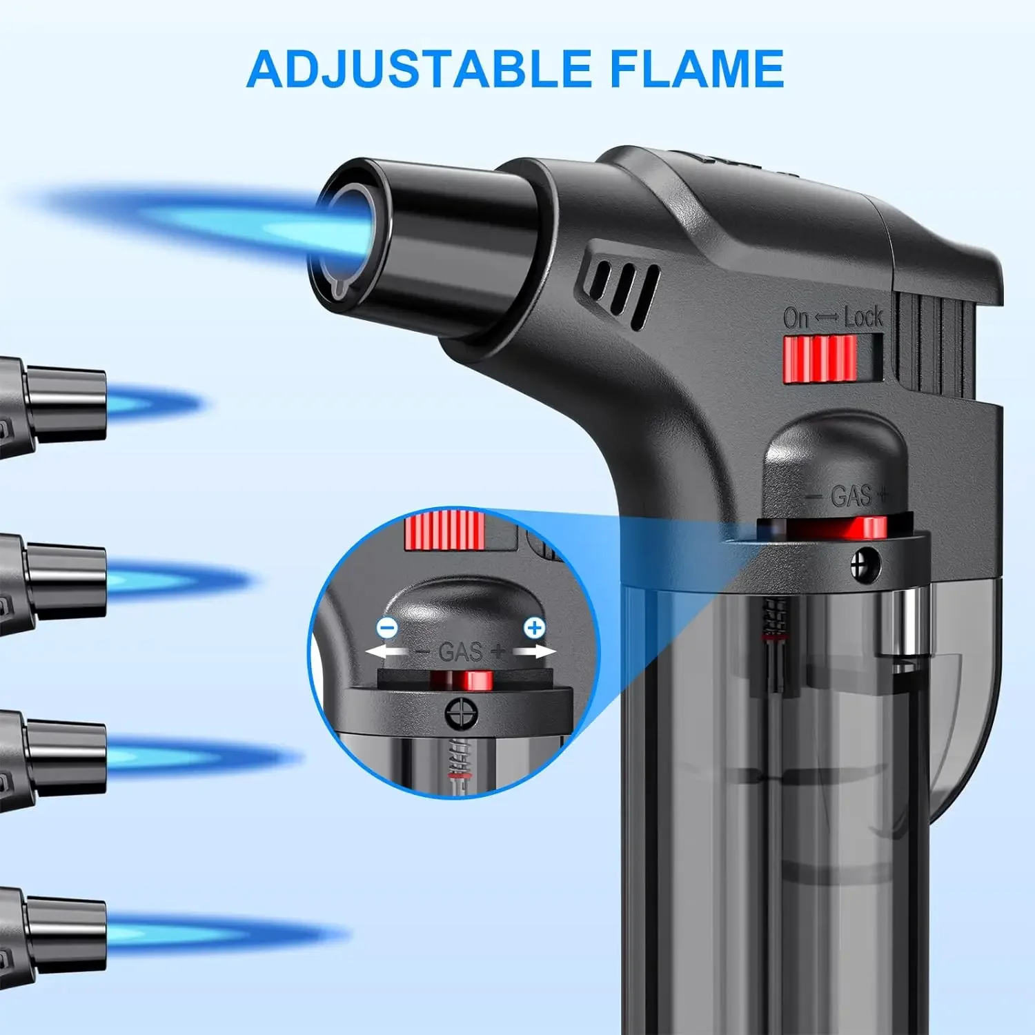 Outdoor Kitchen Power Burner - 4-pack torch lighters, windproof lighters, butane