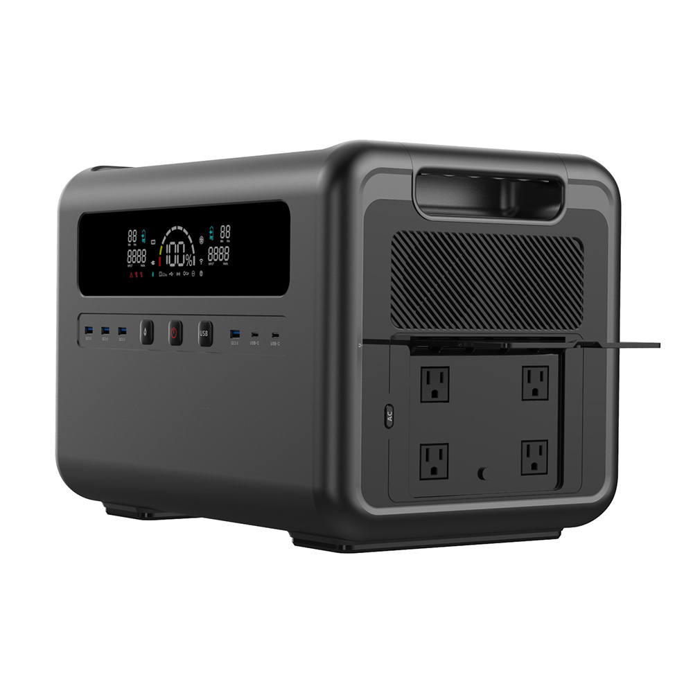 Power Outdoor - 2400W Solar Power Generator, Large Capacity