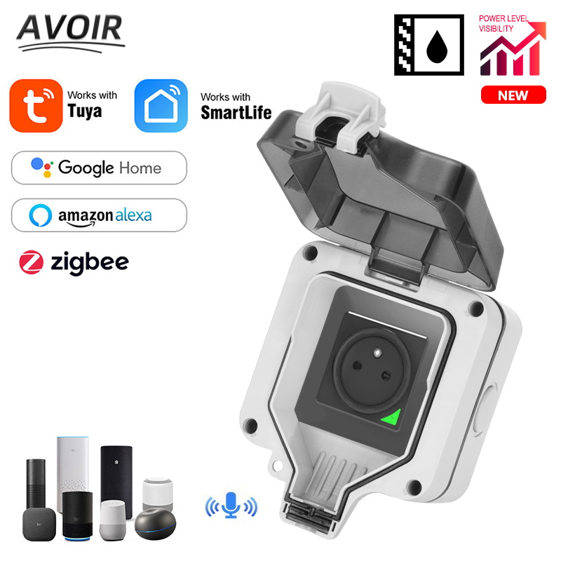 Outdoor Power Outlet With Remote Control - Avoir Zigbee Tuya IP66 Outdoor Waterproof