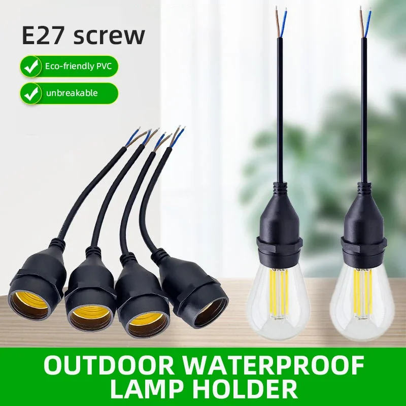 Outdoor Power Head - Universal E27 Lamp Head Power Cord