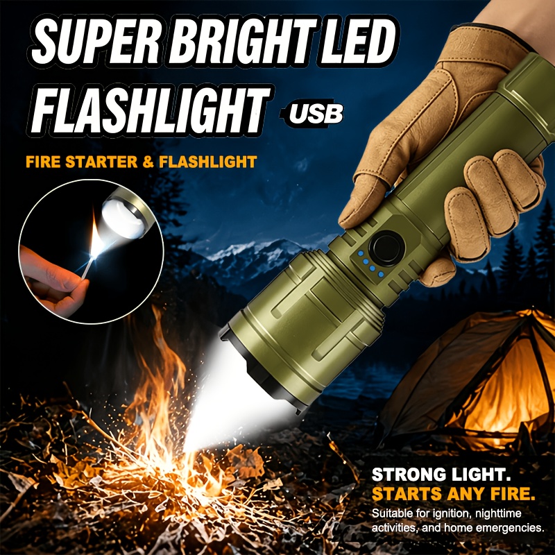 Outdoor Powerbank - Flashlight Lighter & Power Bank Combo,Rechargeable,Zoomable