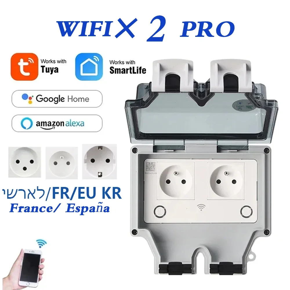 Outdoor Power Outlet With Remote Control - Tuya Waterproof Electrical Wall Socket EU