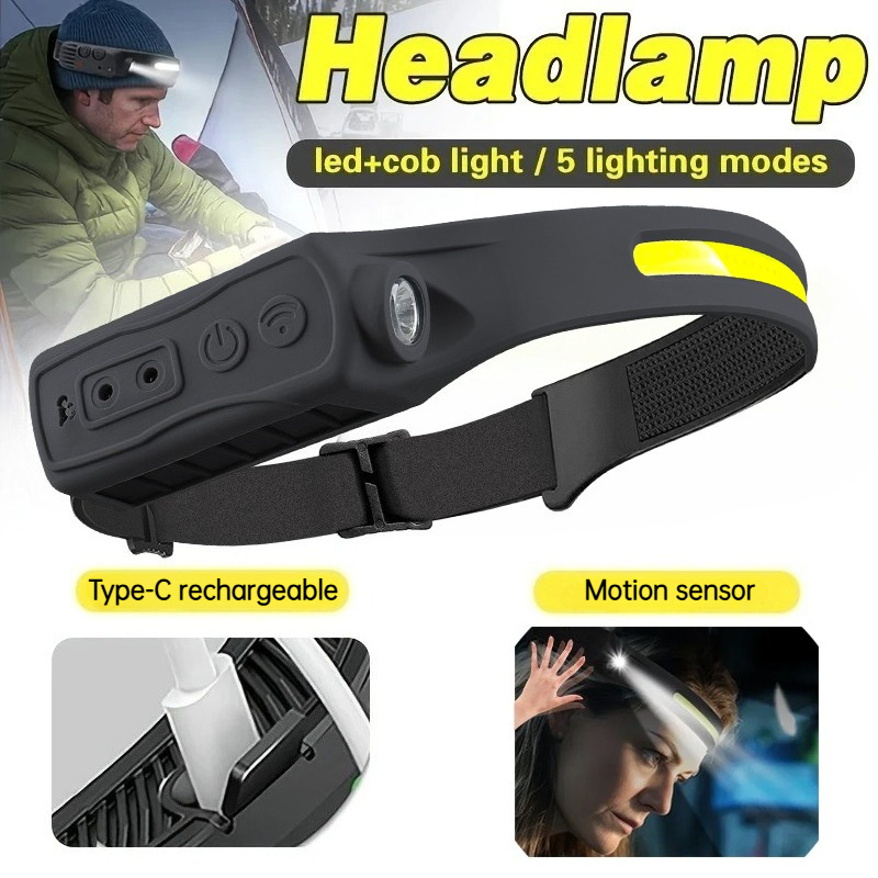 Powerful COB LED Sensor Headla - Outdoor Power Head recension och pris