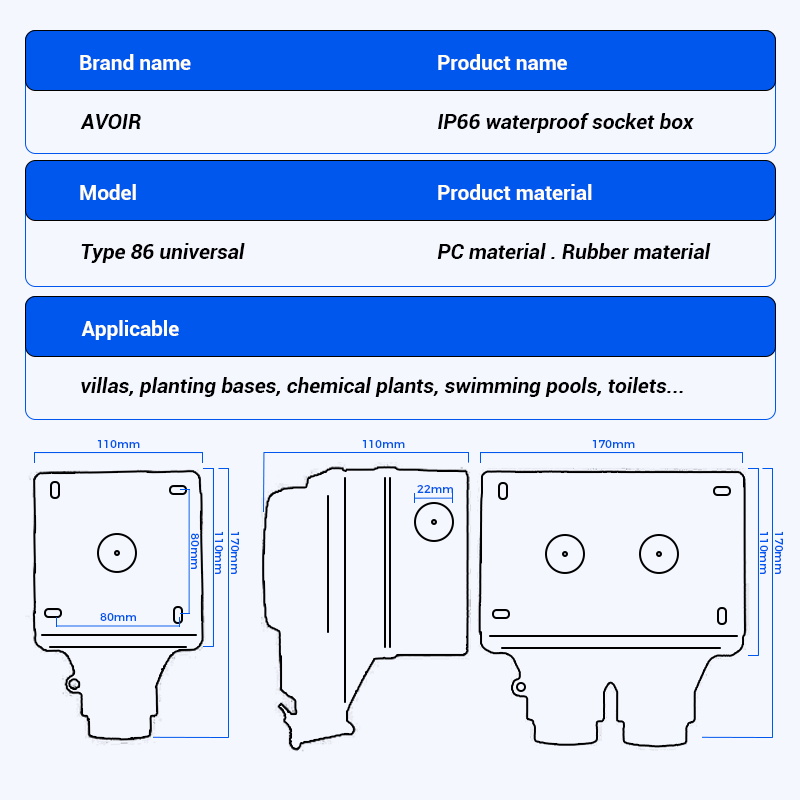 Avoir IP66 Outdoor Waterproof  - Outdoor Power Outlet With Remote Control recension och pris
