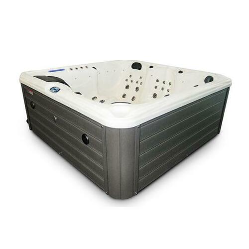 6-Seater Outdoor White Marble  - Outdoor Power For Hot Tub recension och pris
