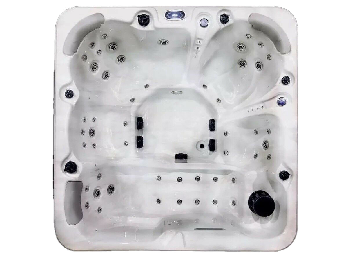 6-Seater Outdoor White Marble  - Outdoor Power For Hot Tub recension och pris