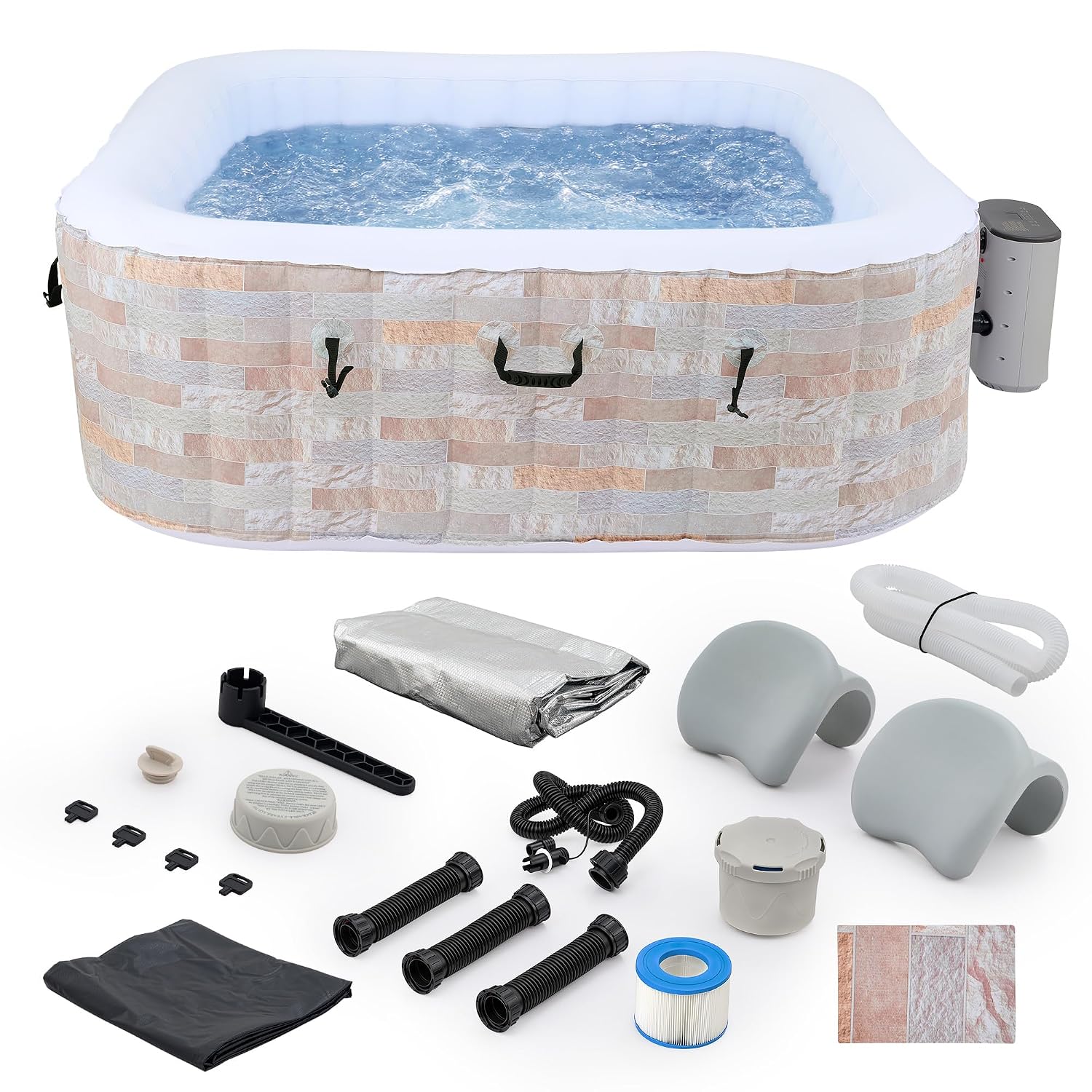 6.5ft Inflatable Hot Tub, 6-Pe - Outdoor Power For Hot Tub recension och pris