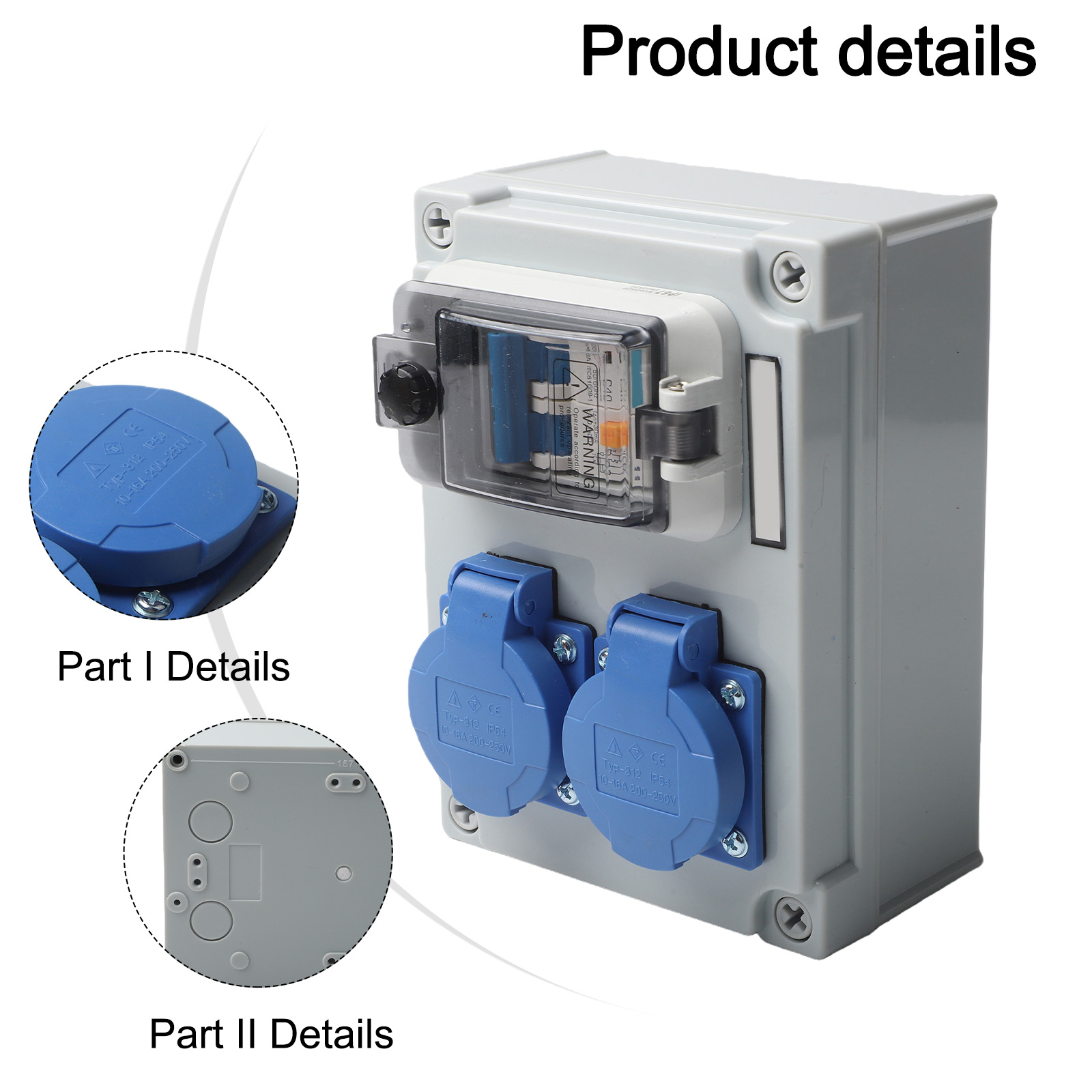 Gray Blue Wall Distributor Saf - Outdoor Power Distributors recension och pris