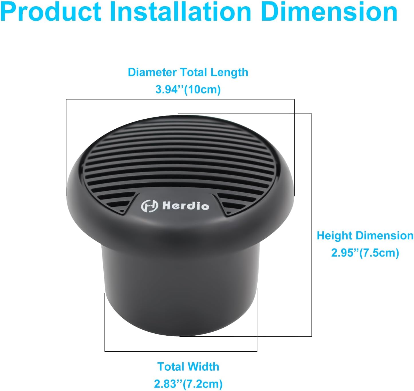 Herdio 2PCS 3'' Bluetooth Mari - Outdoor Power For Hot Tub recension och pris