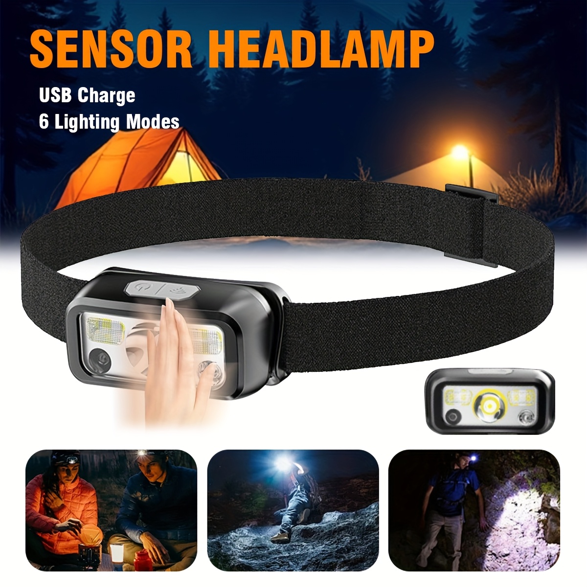 Powerful COB LED Sensor Headla - Outdoor Power Head recension och pris