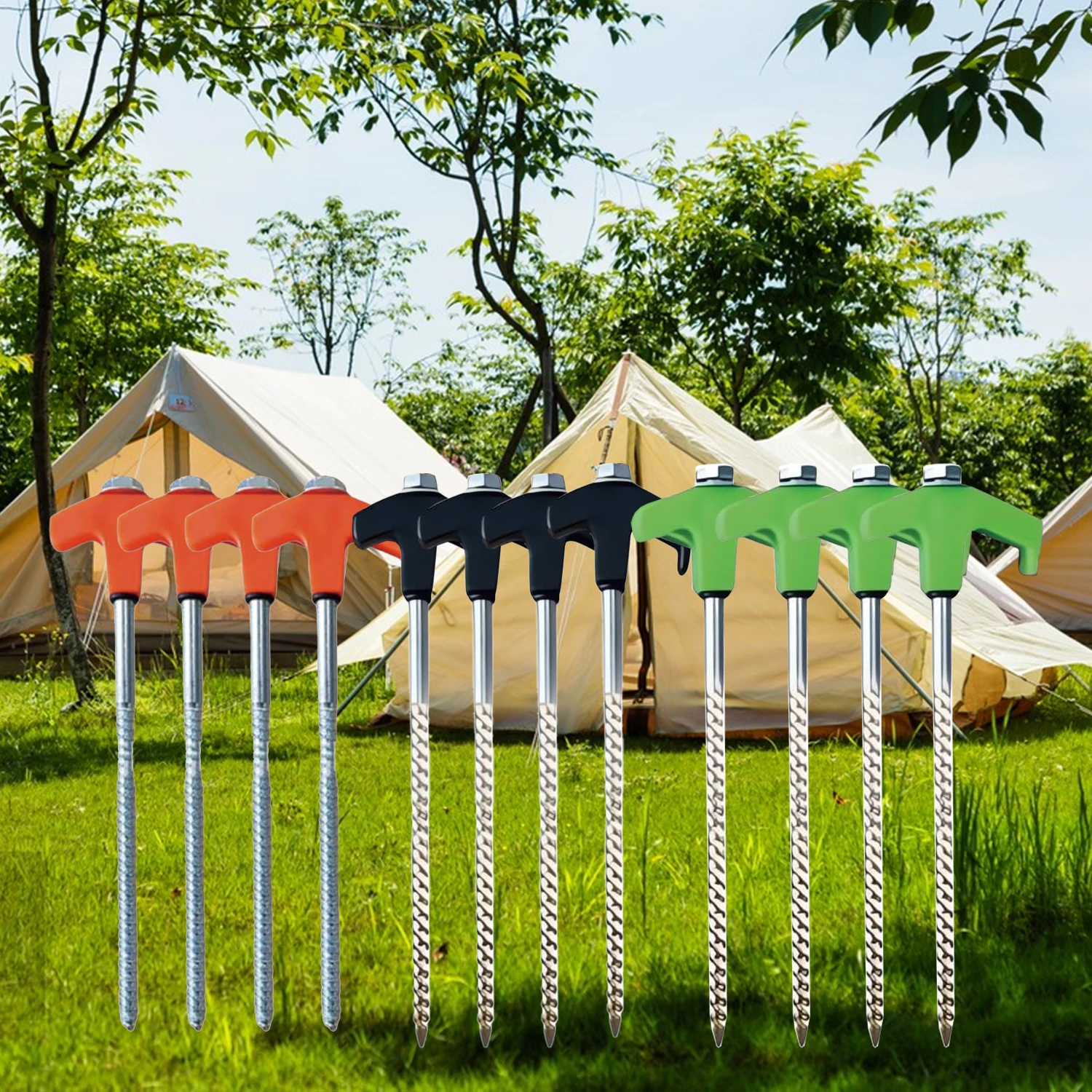 8-inch Screw in Tent Stake New - Outdoor Power Stake recension och pris