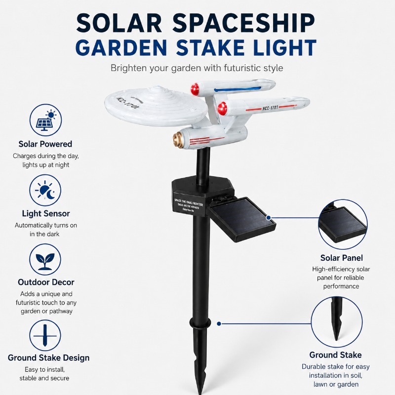 Star Trek USS Enterprise Solar - Outdoor Power Stake recension och pris