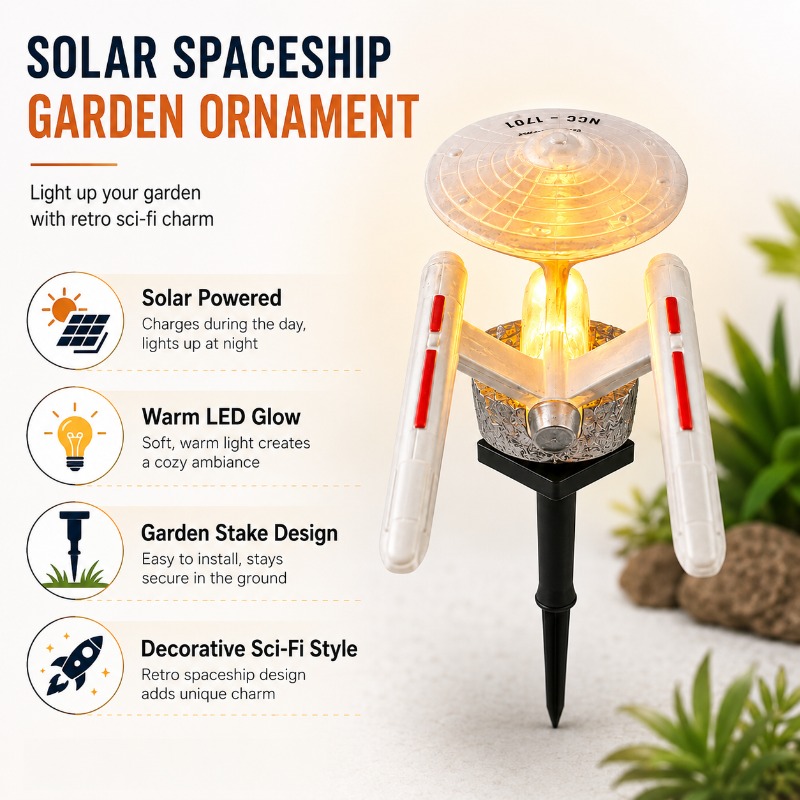 Star Trek USS Enterprise Solar - Outdoor Power Stake recension och pris