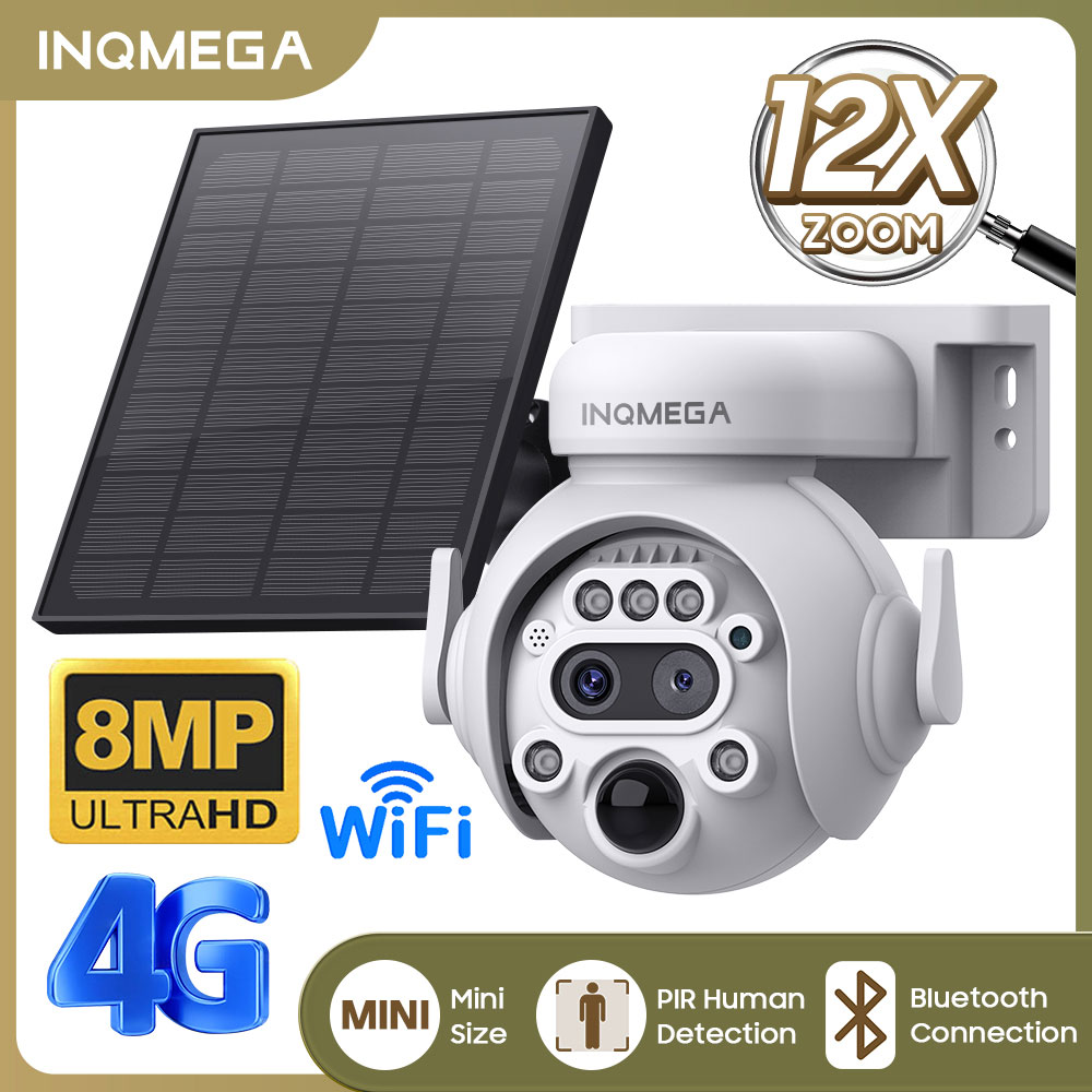 INQMEGA 8MP 4K Solar Powered C - Panel Power Outdoor recension och pris