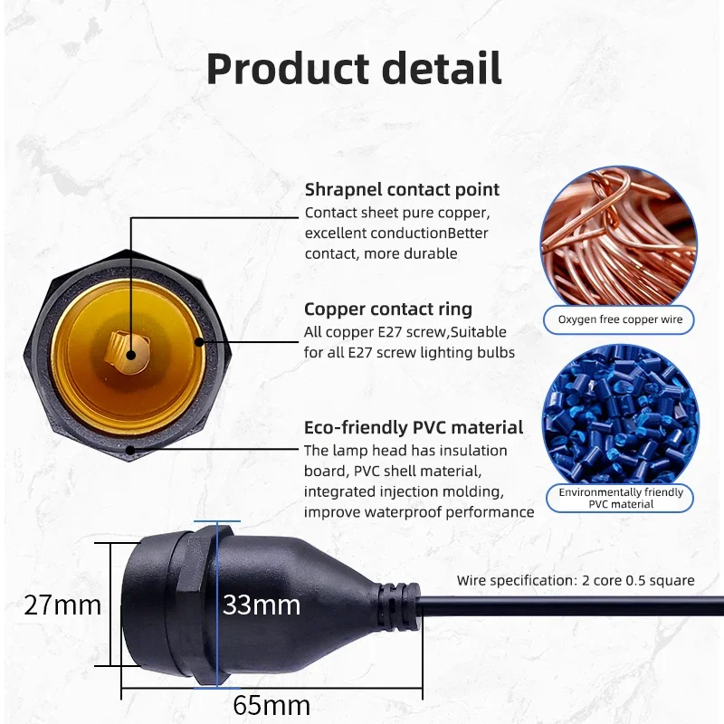 Universal E27 Lamp Head Power  - Outdoor Power Head recension och pris