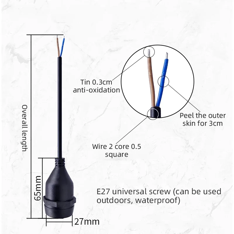 Universal E27 Lamp Head Power  - Outdoor Power Head recension och pris