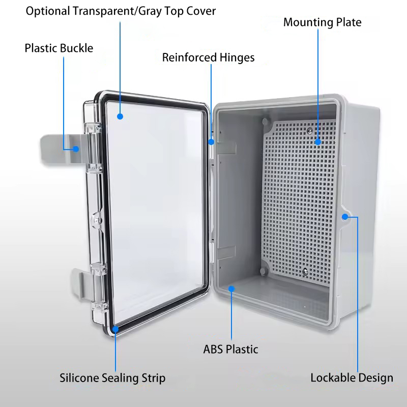 IP66 Waterproof Grey/Transpare - Outdoor Power Supply Box recension och pris