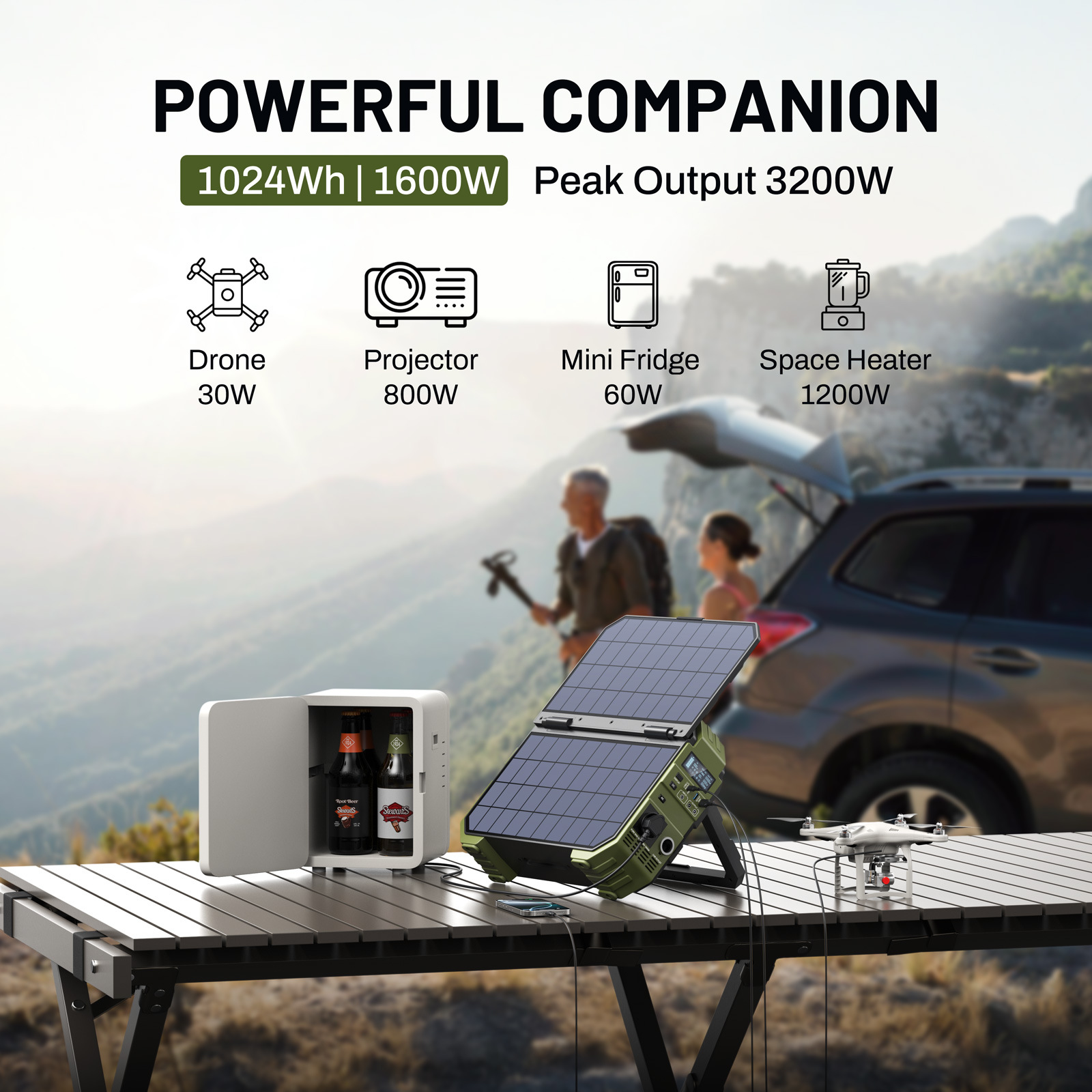 Portable Power Station With So - Panel Power Outdoor recension och pris