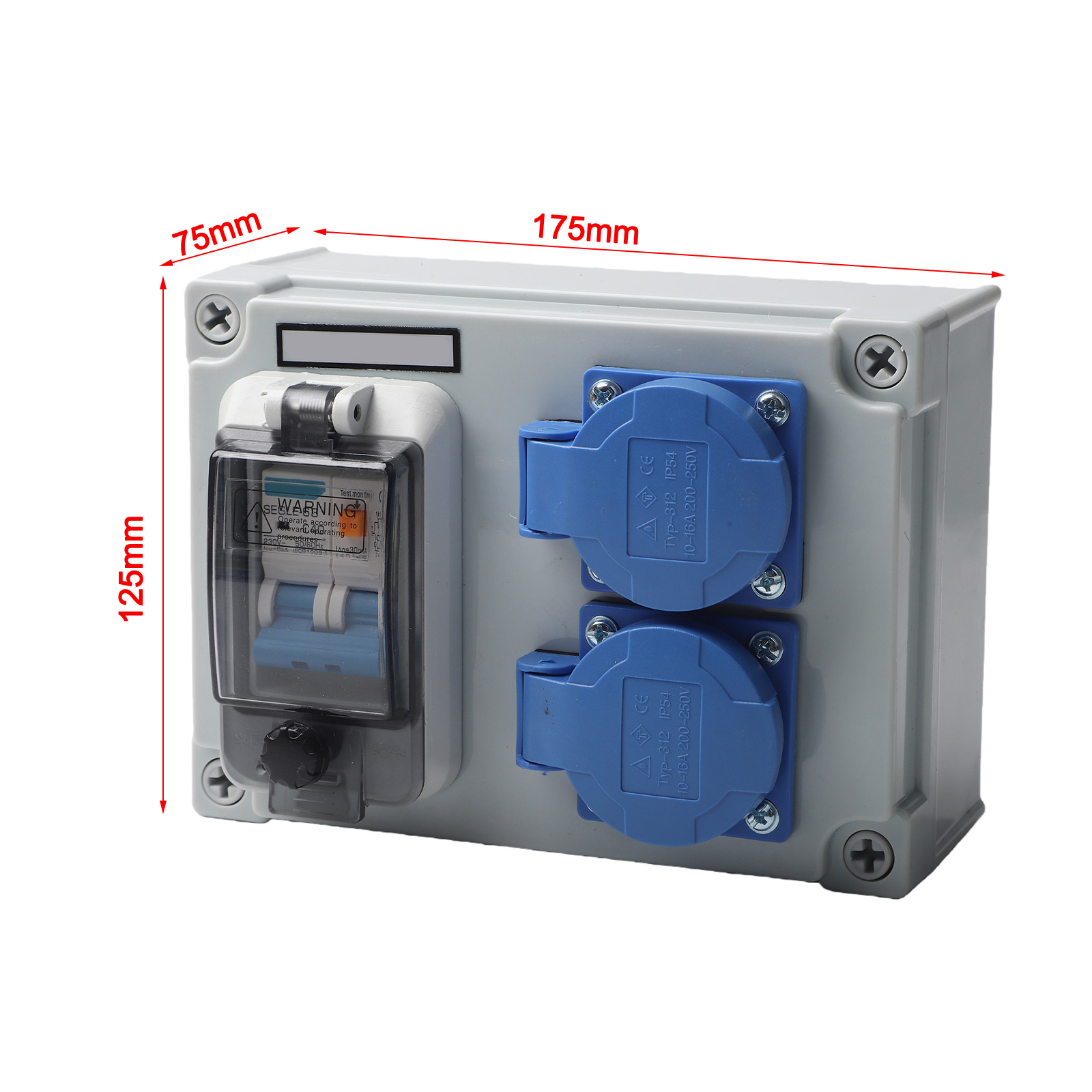 Ip54 Wall Distributor 2 Pin Co - Outdoor Power Distributors recension och pris