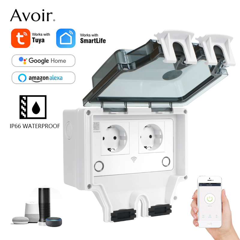 Avoir Tuya IP66 Waterproof Ele - Outdoor Power Outlet With Remote Control recension och pris