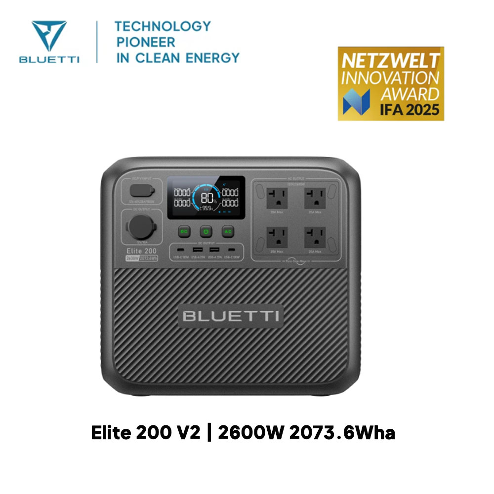 【Renew】BLUETTI Elite 200 V2 Po - Outdoor Power Generator recension och pris