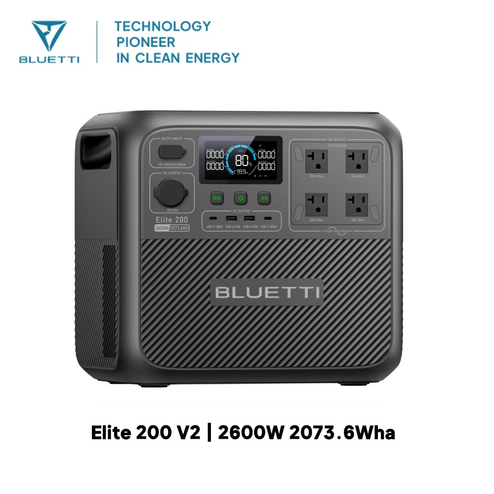 【Renew】BLUETTI Elite 200 V2 Po - Outdoor Power Generator recension och pris