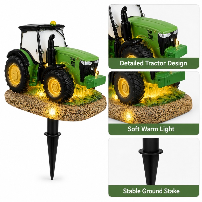 Solar Tractor Garden Stake Lig - Outdoor Power Stake recension och pris