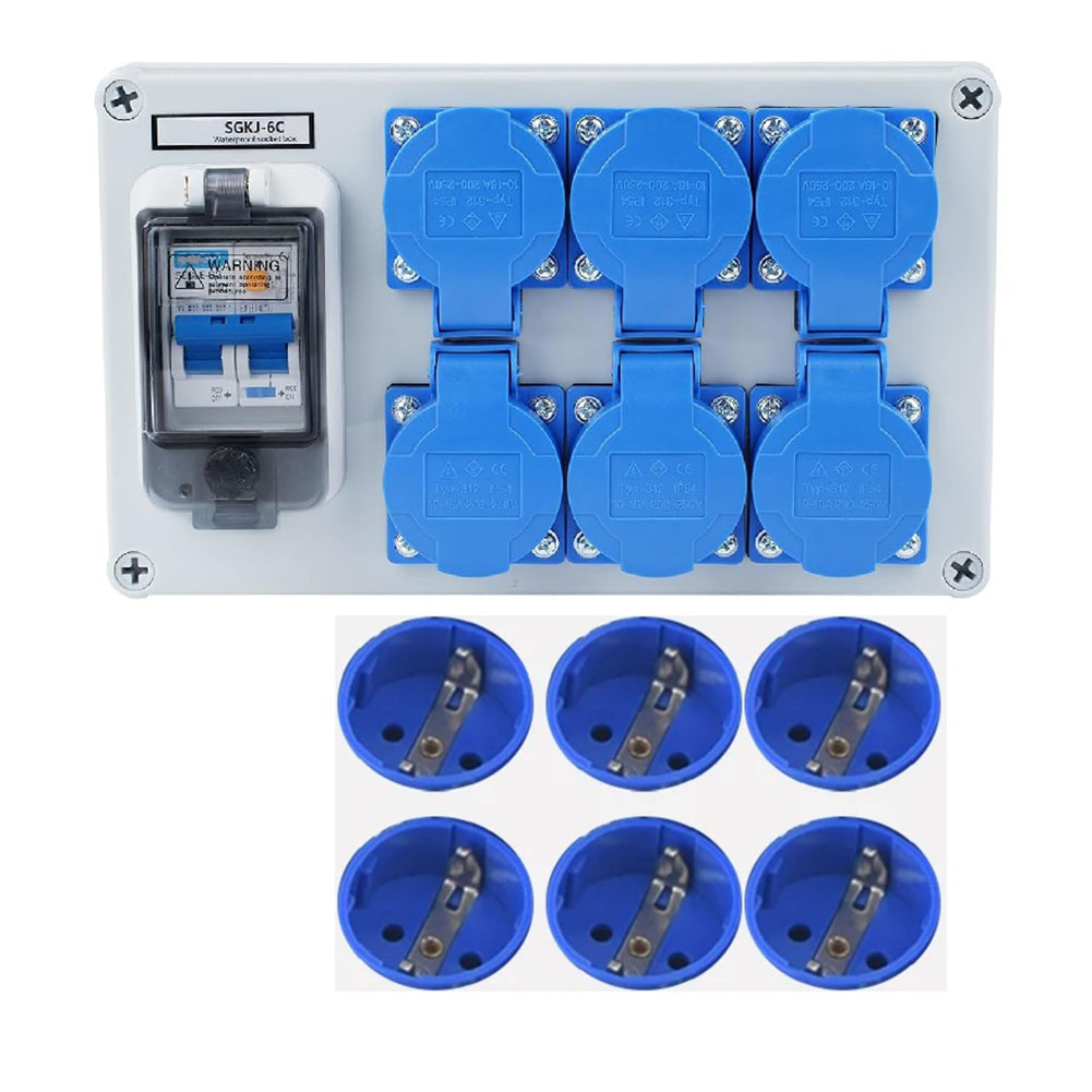 1PC IP54 Wall Mounted 6-Pin Po - Outdoor Power Distributors recension och pris