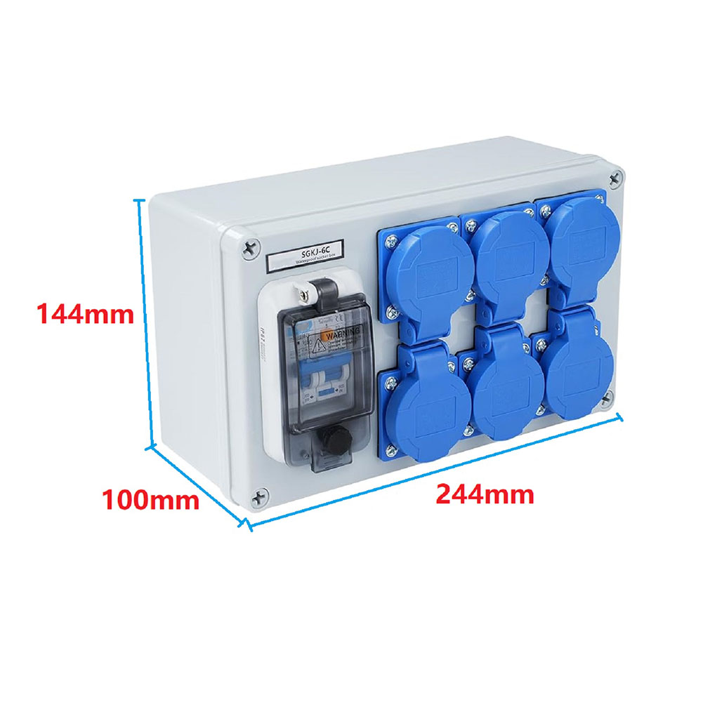 1PC IP54 Wall Mounted 6-Pin Po - Outdoor Power Distributors recension och pris