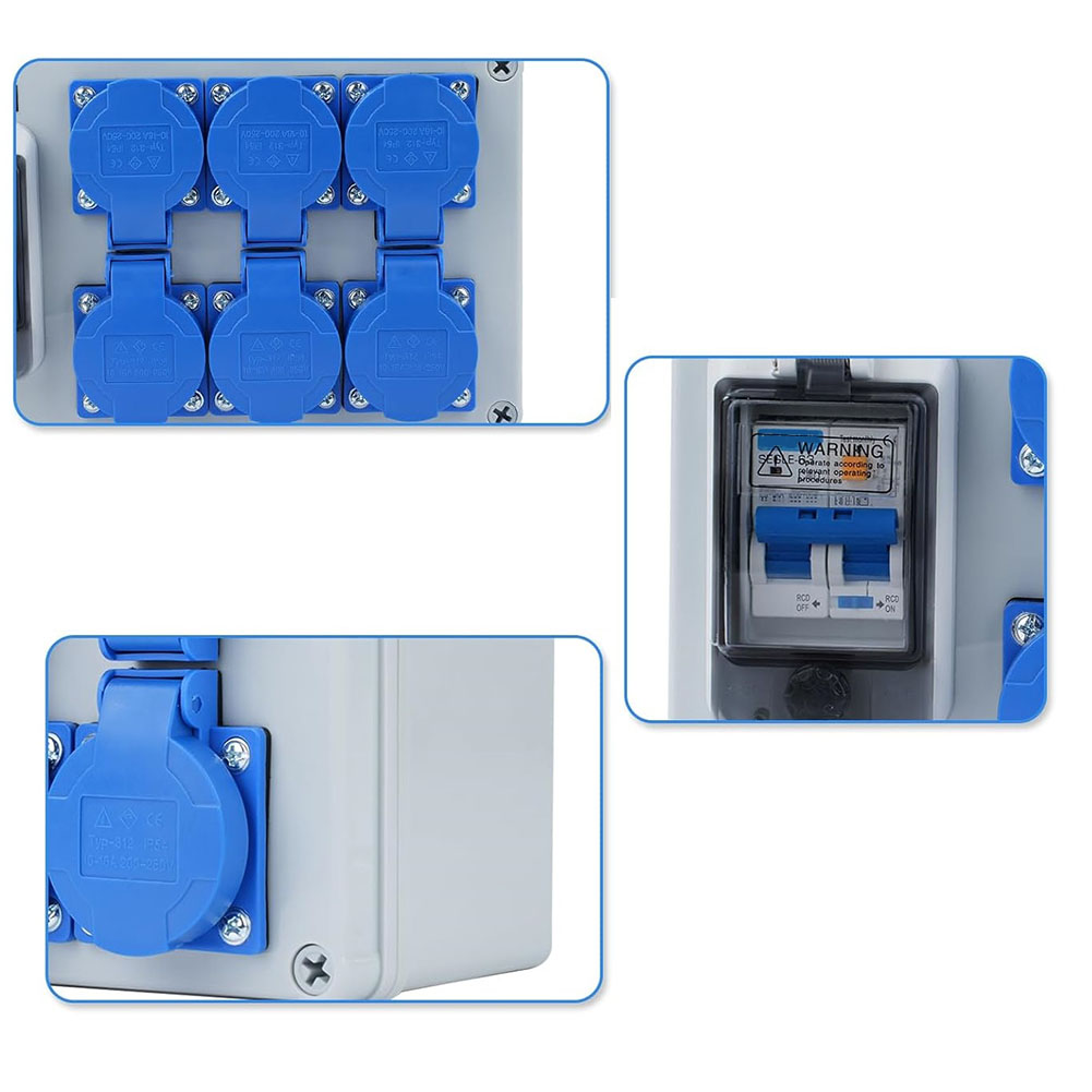 1PC IP54 Wall Mounted 6-Pin Po - Outdoor Power Distributors recension och pris