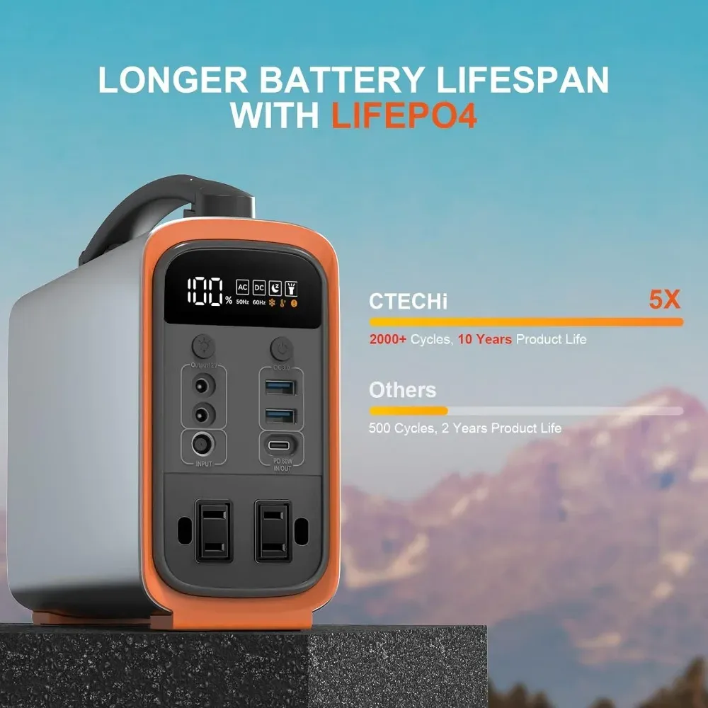 320Wh Lifepo4 Portable Power S - Outdoor Power Generator recension och pris